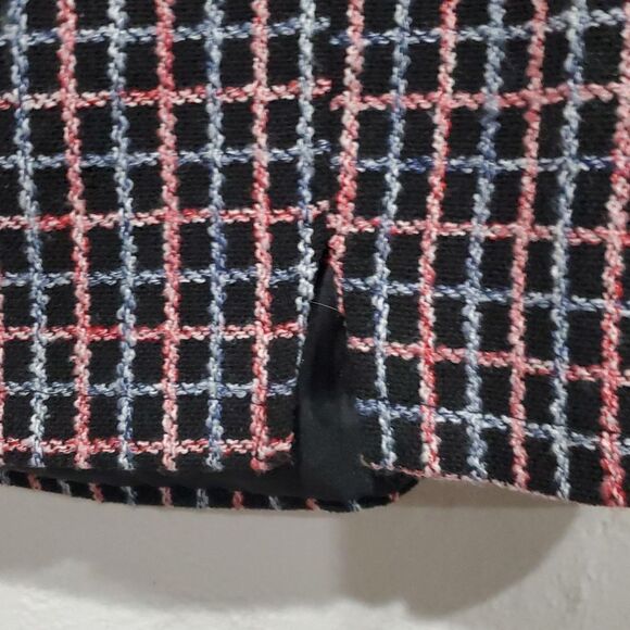 Eloquii Chic Black, Red & Blue Tweed Skirt Size 18 - Picture 4 of 13